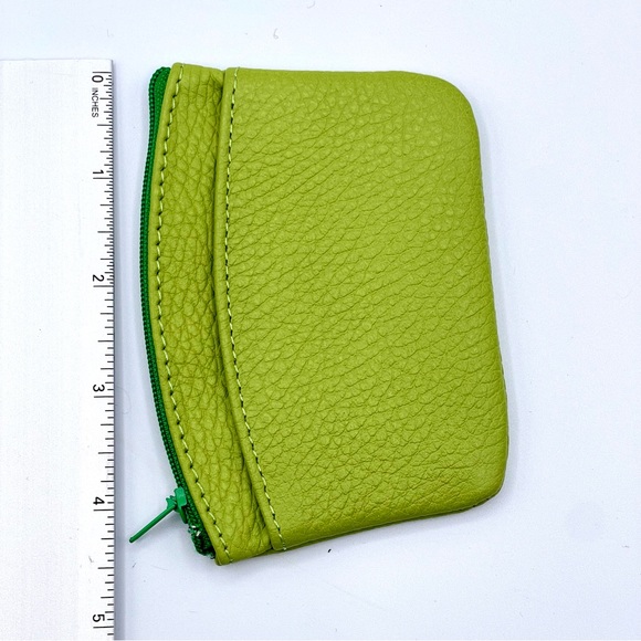 NWOT BRIGHTLY COLORED LEATHER COIN PURSE/MONEY/CARD HOLDER, HANDMADE IN MEXICO - Picture 10 of 11